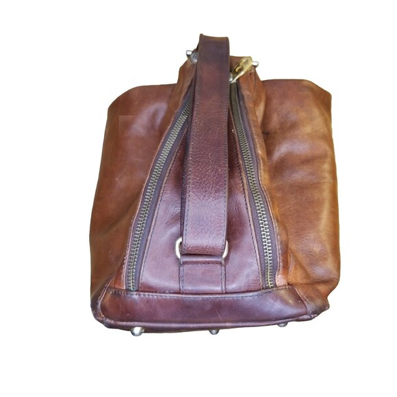 Marino Orlandi Bucket Sling Shoulder Bag Brown Italian Leather READ DESCRIPTION - Picture 3 of 8